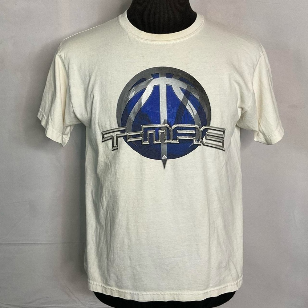 Vintage Adidas Tracy Mcgrady TMac Basketball White size Large shirt